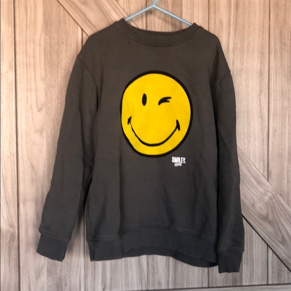 zara smiley sweatshirt